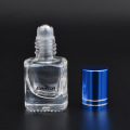 10ml Roll on Square Bottle with Metallized Colored Cap