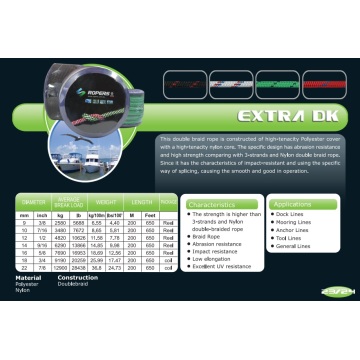 1/2" Дополнительные ДК Якорный Канат/Нейлон И Полиэстер Веревка/Канат Doublebraid