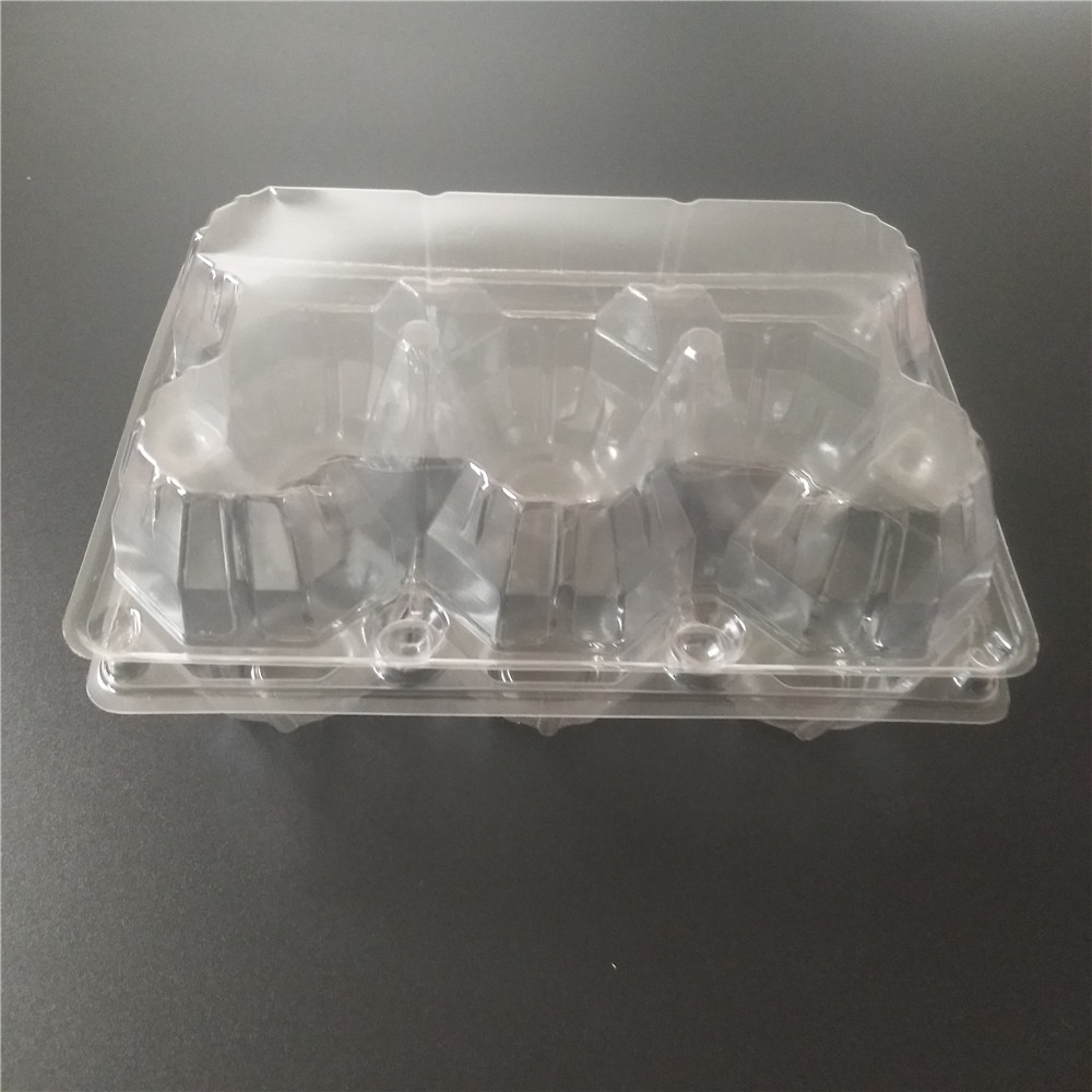 6 cell clear clamshell egg trays