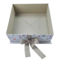 Perfect folding gift box with satin ribbon