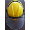 Visor do protetor de face do PC para o capacete de segurança, viseira do protetor da cara do PVC, visor claro do protetor da cara, visor protetor verde da cara