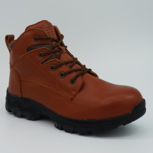 Genuine Leather Men Safety Shoes Outdoor Working Shoes with Steel Toe