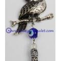 Blue evil eye owl pendant car decoration