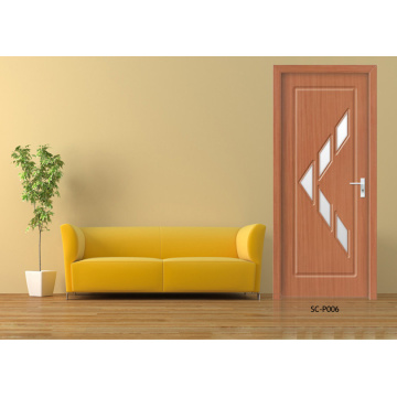 Portes en PVC de conception supérieure, portes en verre en bois HDF (SC-P057)