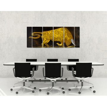 Bullfight Excellent Metal Aluminum Wall Art Handcraft Modern Painting