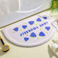 absorbent anti-slip semicircle cute floor cashmere bath mat