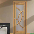 Puertas de madera de diseño elegante con vidrio