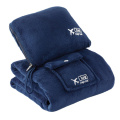 Airplane folded fleece balneket with pillow