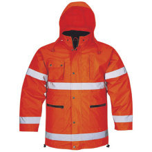 5 in 1 High Visibility Winter Parka Waterproof Clothing Safety Reflective Jacket Adult′s