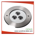 LED de alta potencia IP68 LED Inground / luz subacuática LED / luz de pared LED