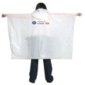 Clear disposable rain poncho