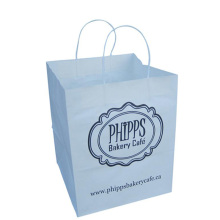 White Kraft Paper Shopping Bag with Handle