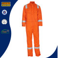 100% algodão de duas vias de latão zíper Fr Vestuário Paches Safety Coverall