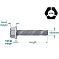 Factory Price Carbon Steel DIN6921 Grade8.8 Galvanized Flange Bolt