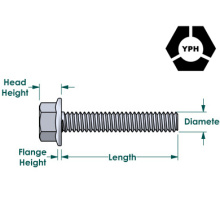 Fabrik Preis Carbon Stahl DIN6921 Grade8.8 Galvanisierter Flansch Bolt