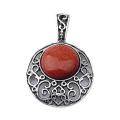 20MM Cabochon Alloy Gemstone Pendant