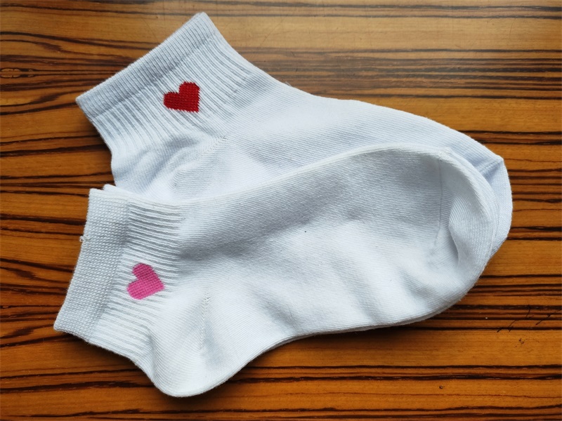 Love Heart Pattern Ladies Socks