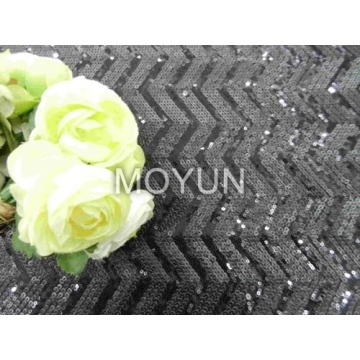 POLY MAILLE AVEC PAILLETTES DE 3MM + 5 MM CUIR SEQUIN BRODERIE 50 52 "