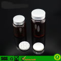 60ml 90ml 150ml Amber Plastic Pet Pill Bottle with Cap and Foil Liner or Pressure Sensitive Liner