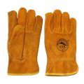 Winter Leather Safety Driver Working Gloves with Full Lining