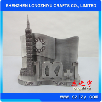 Custom Antique Silver Card Holder, 3D Zinc Alloy Metal Card Holder