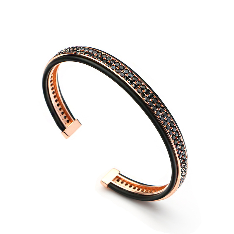 CZ Open Copper Open Mens Bangles 