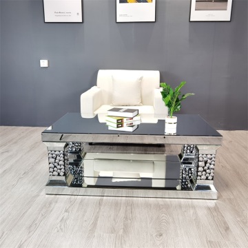 Spare Shape Silver Mirror Coffee Table Living Room
