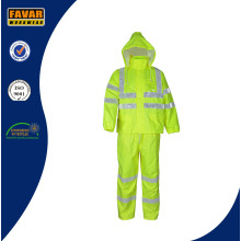 Hi Vis Breathable Water Proof Rain Suit/Rain Wear