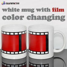Sublimation changeant de couleur tasse de café blanc