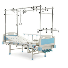 Quadrilateral hospital orthopedic traction bed