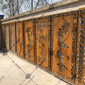 Decorative perforated metal screen privacy screen