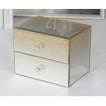 Glitter Gold Mirrored Jewelry Box