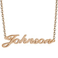 Collar personalizado con nombre de acero inoxidable dorado