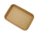 Rectangular disposable takeaway cake catering paper tray