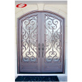 Villa Decoration Front Entry Double Wrought Iron Door