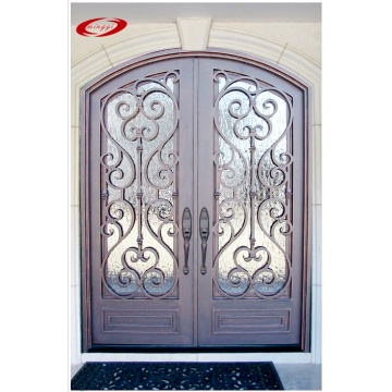 Villa Decoration Front Entry Double Wrought Iron Door