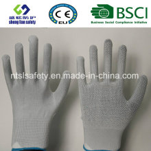 PVC Dots Guantes de seguridad de trabajo de poliéster