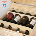 Custom Pine Wooden Wine Crate Storage Gift Box