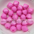 Fashion Jewelry Bicone Acrylic Solid Opaque Beads For Accessory