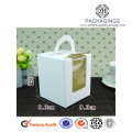 Square clear window paper cake packaging box