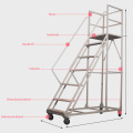 Escalera de plataforma móvil Diecisiete pasos escalera