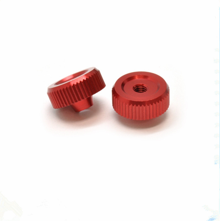 Color Anodized Aluminum Diamond Knurled Thumb Nut