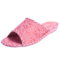 Women Slippers Pansy Lace Upper Indoor Slippers Comfortable Room Wear
