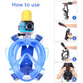 Full face swimming snorkel mask with earplug