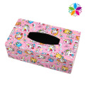 Boîte en tissu en cuir rectangulaire mignonne (ZJH079)