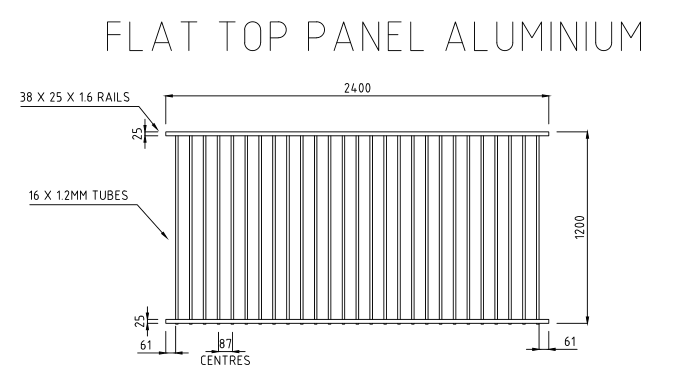 drawing OF POOL FENCE