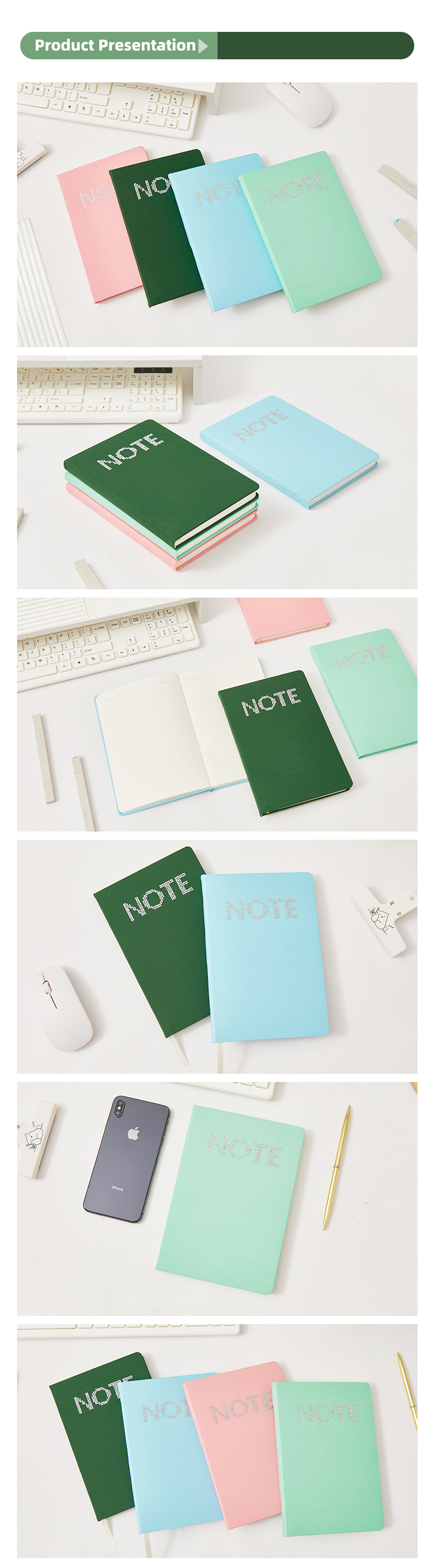 Hot fixed rhinestone notebook11 Hot fixed rhinestone notebook11