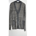 Men Winter Patterned Knitted Cardigan with Button and Pocket