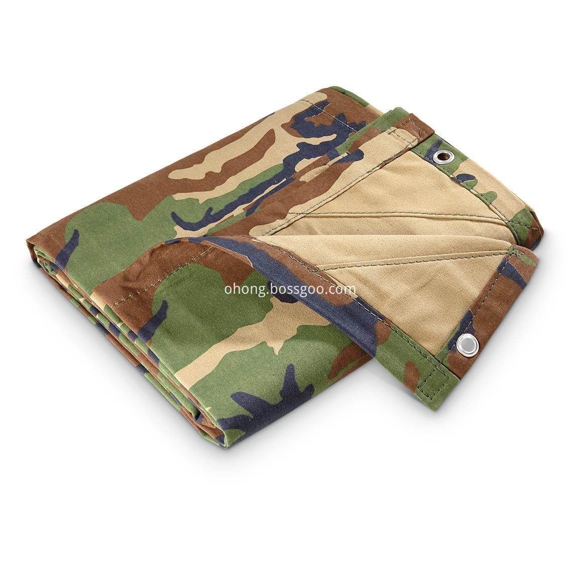 Camouflage canvas tarp