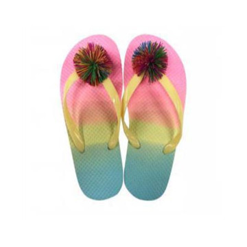 Kids`s Flip Flop With Adorable Fluffy Ball